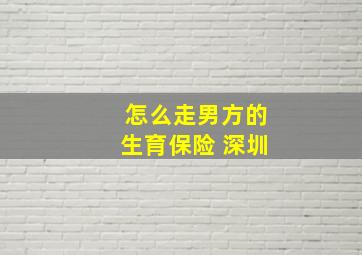 怎么走男方的生育保险 深圳